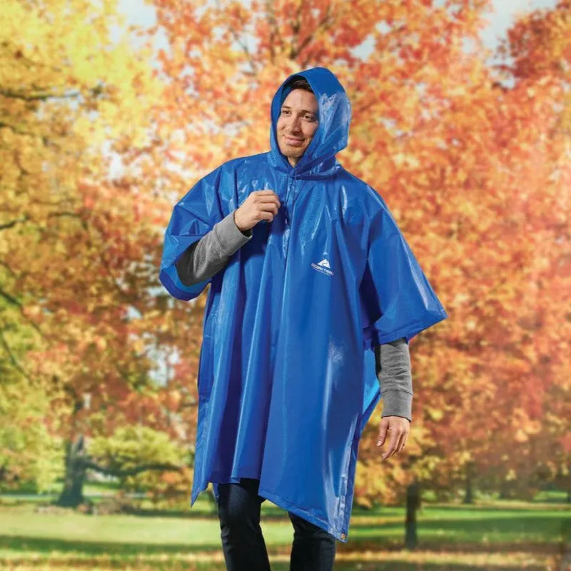 3/4 Sleeve Raincoat - Unisex Single-Breasted Long Poncho