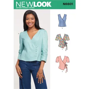 6601 New Look Sewing Pattern N6601 Misses' Tops