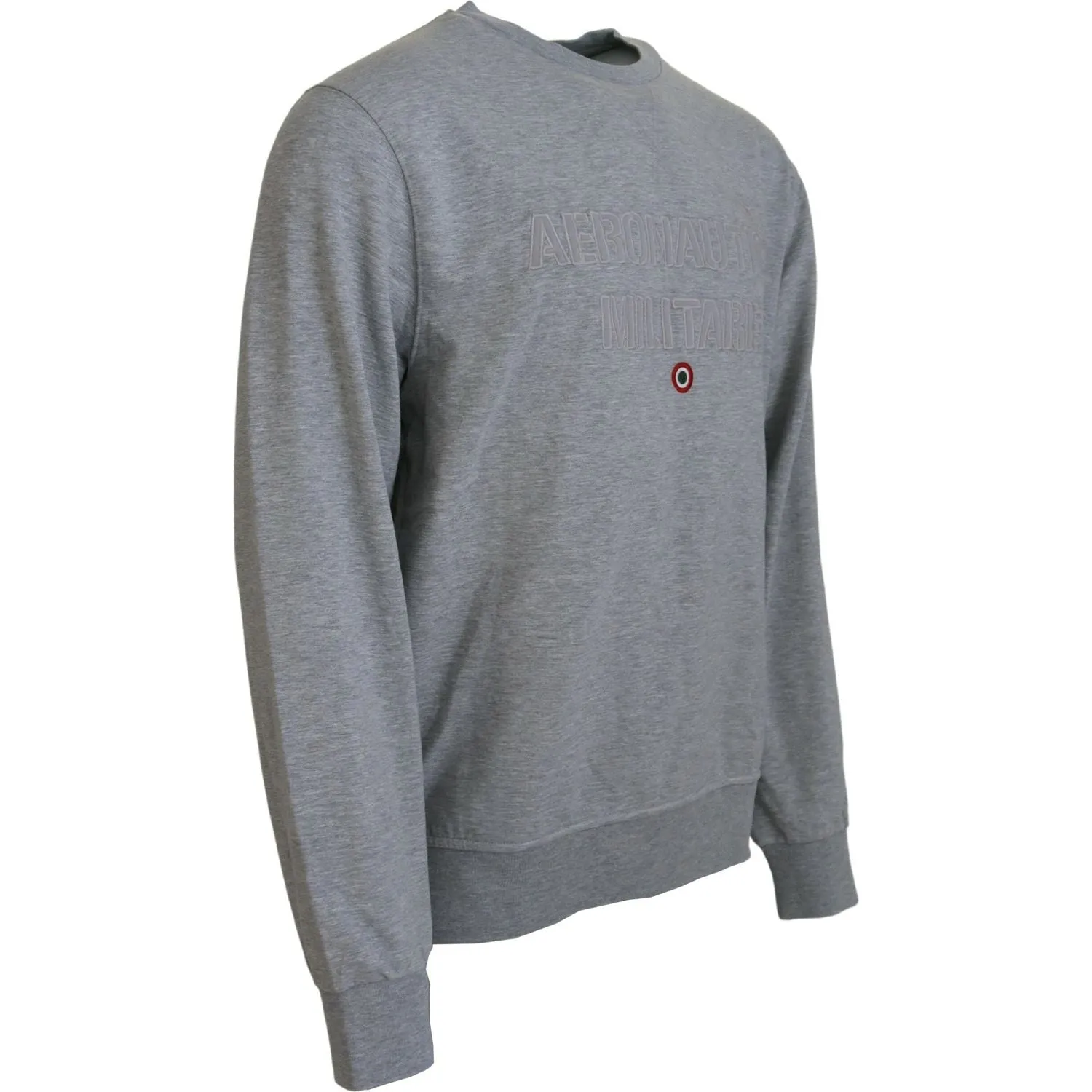 Aeronautica Militare Elegant Gray Pullover Sweater