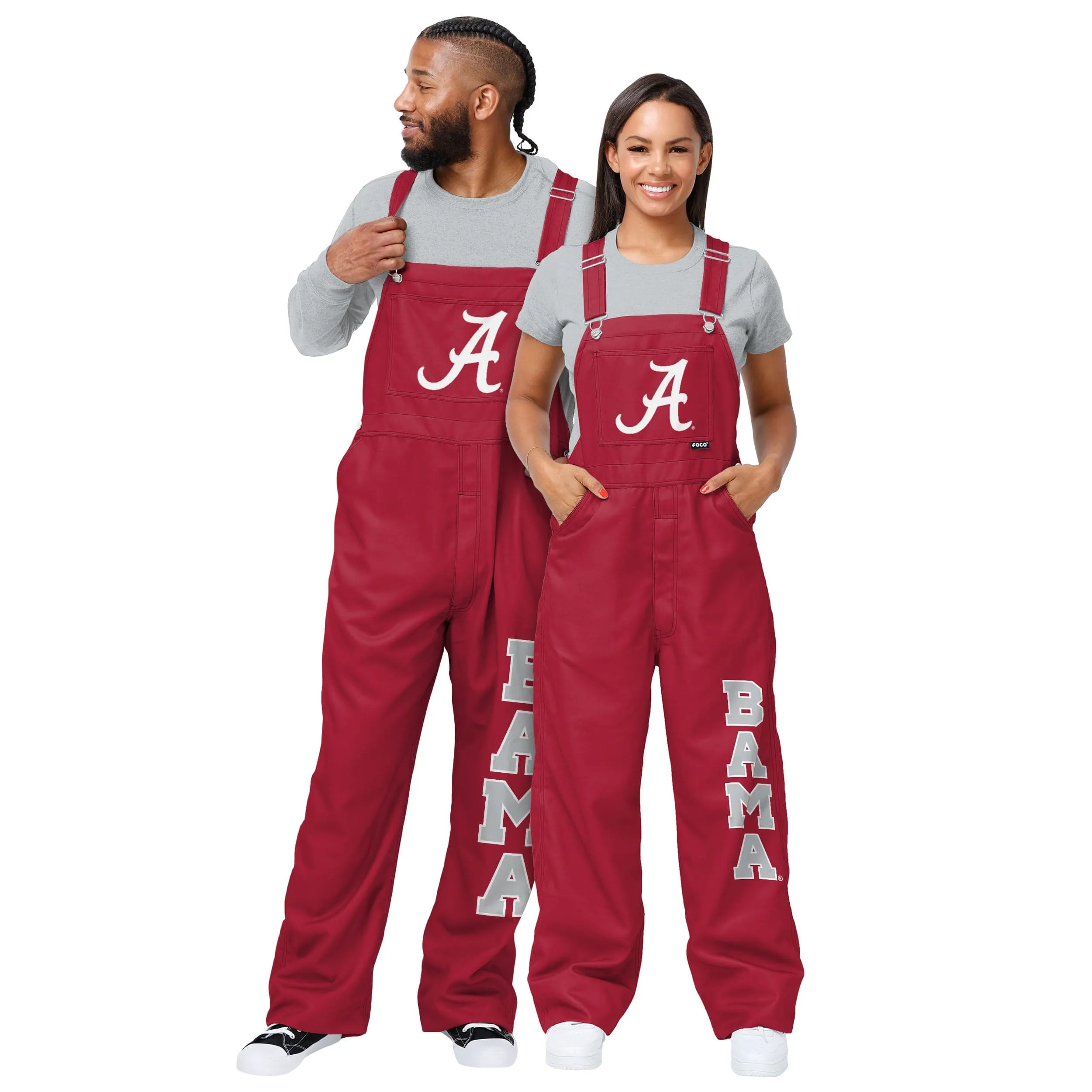 Alabama Crimson Tide NCAA Womens Big Logo Bib Overalls