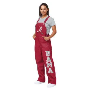 Alabama Crimson Tide NCAA Womens Big Logo Bib Overalls