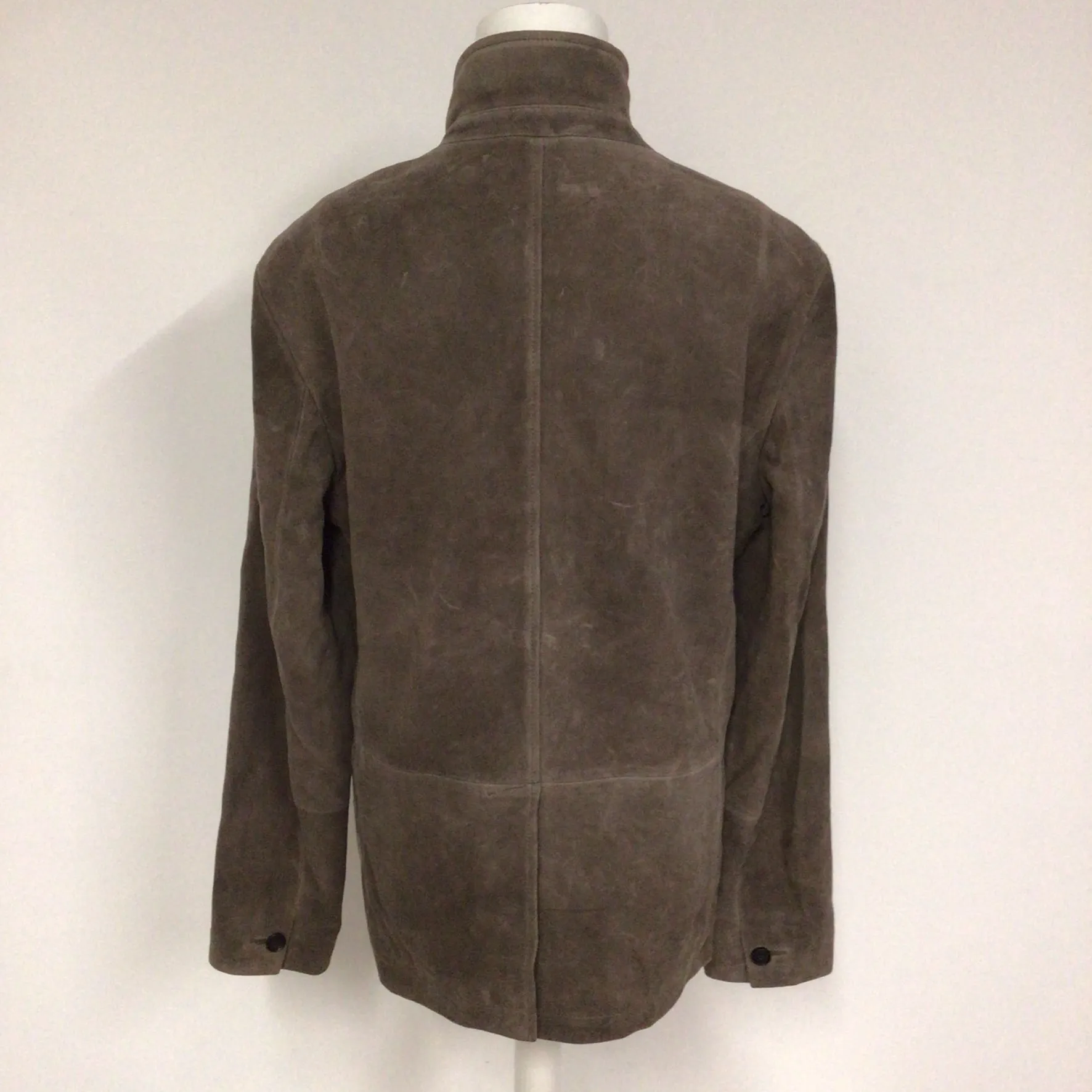 AllSaints Brown Suede Leather Blazer Jacket Size M