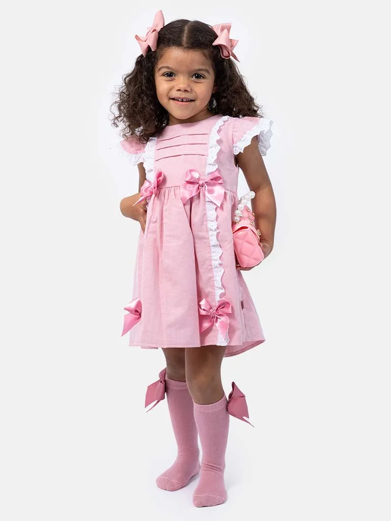 Baby Girl Isabell Collection Spanish Dress - Dusty Pink