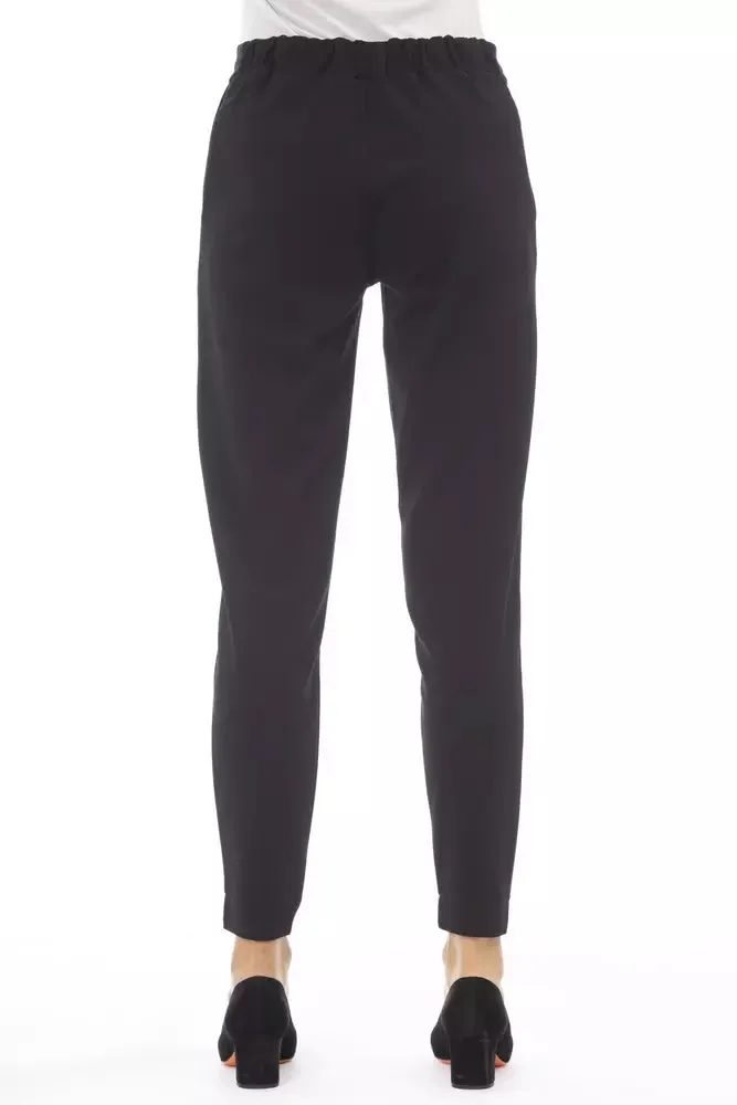 Black Polyester Women Pant