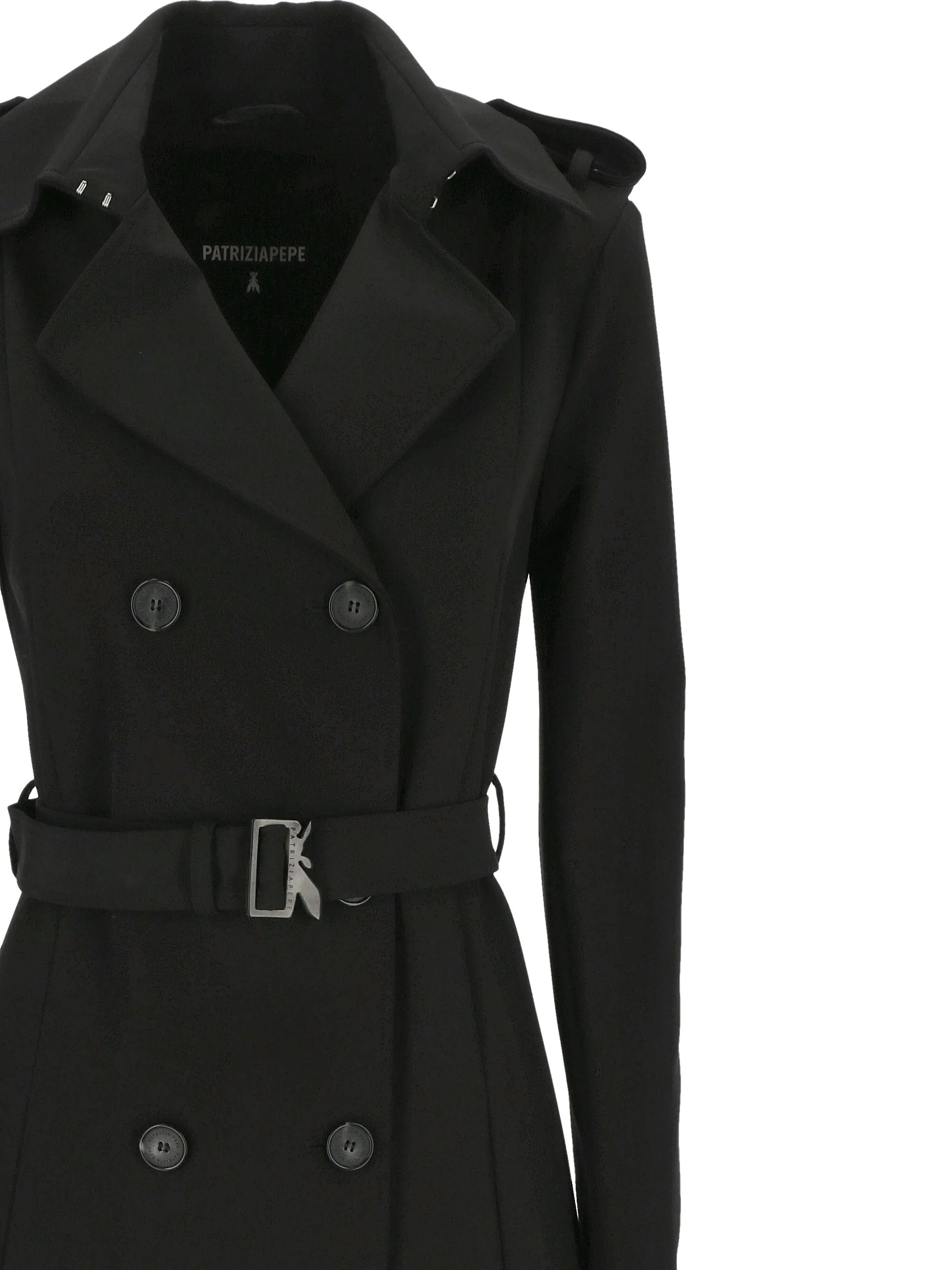 Black Virgin Wool Blend Coat