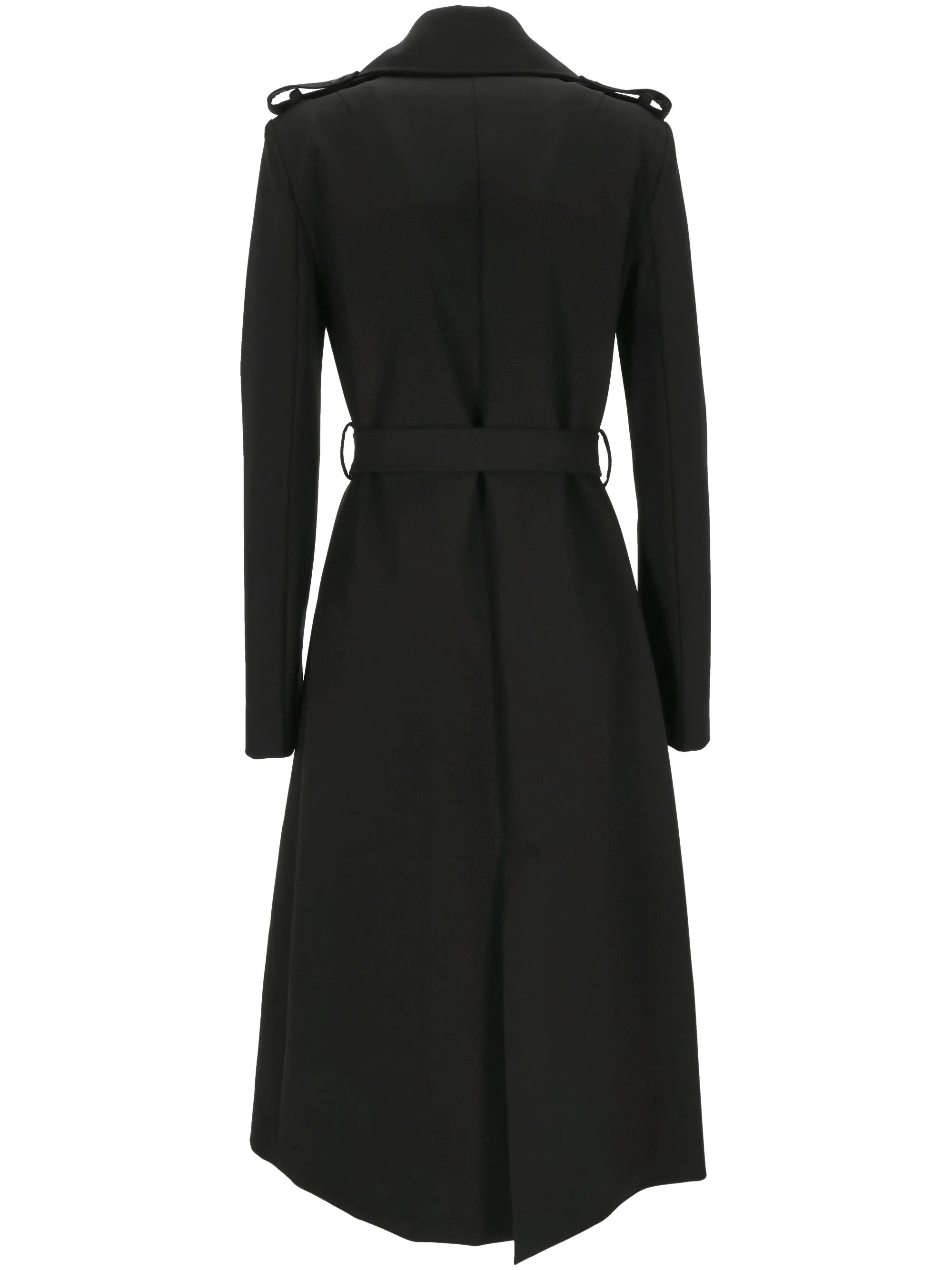 Black Virgin Wool Blend Coat