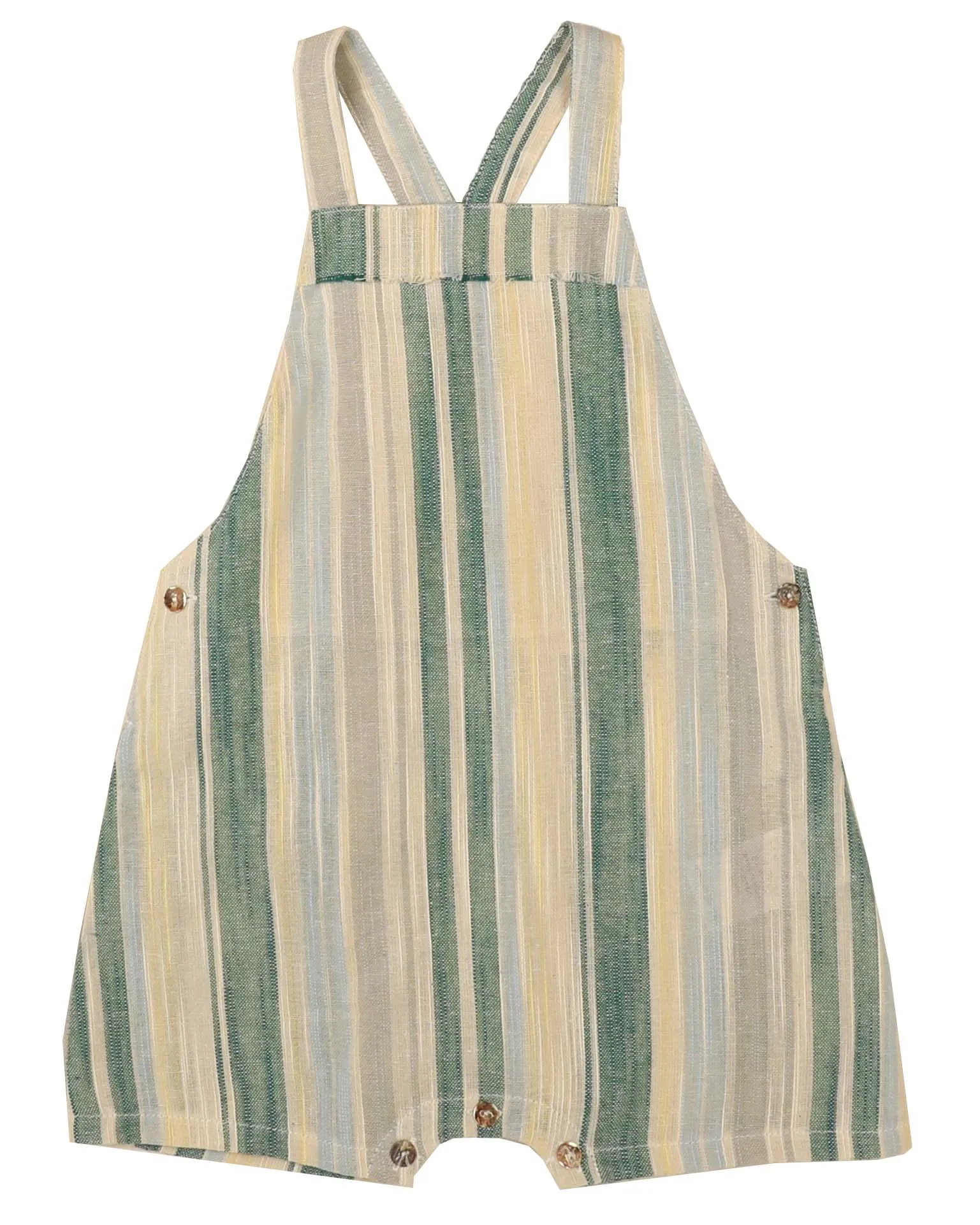 BT Duck Blue Linen Striped Overalls