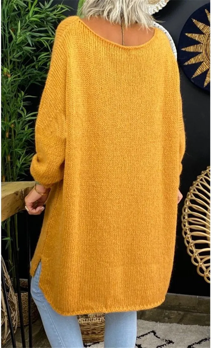 Casual Women Round Neck Knitting Loose Sweaters