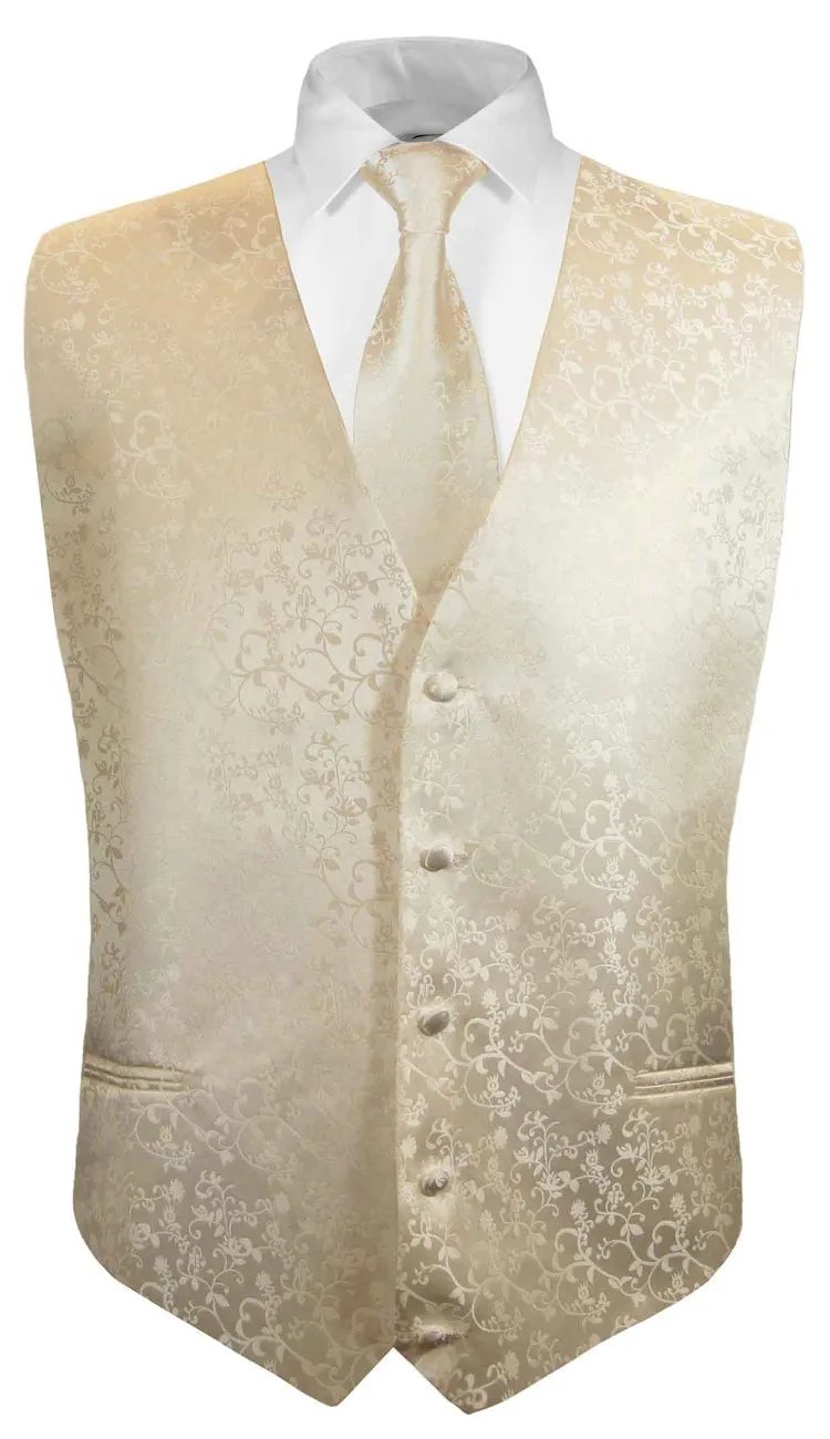 Champagne Boys Tuxedo Vest Set