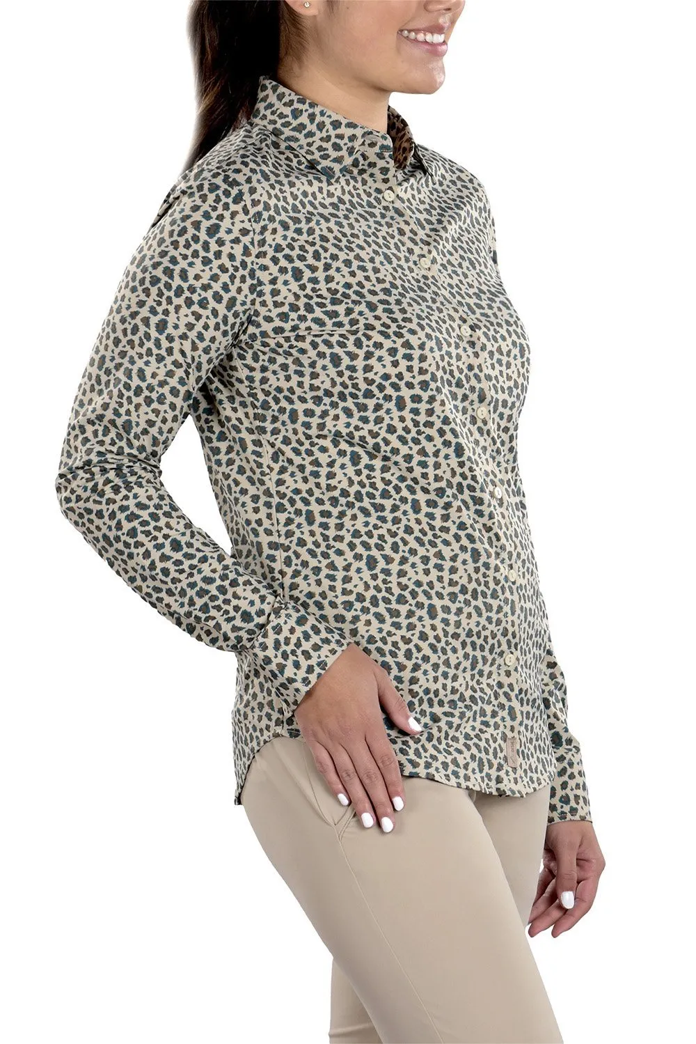 Charlene Mini Leopard Button Up Shirt - FINAL SALE