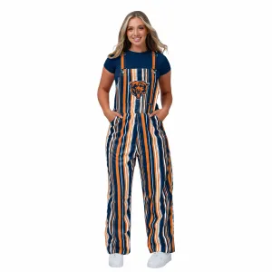 Chicago Bears NFL Womens Hyper Stripe Bib Overalls