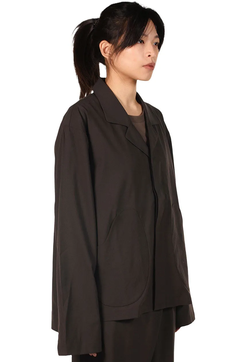 Chocolate Round Pocket Jacket