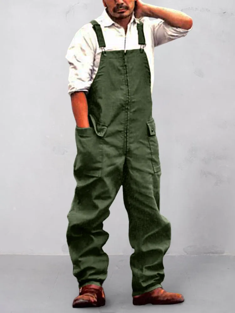 Coofandy Casual Retro Workwear With Pockets Overalls