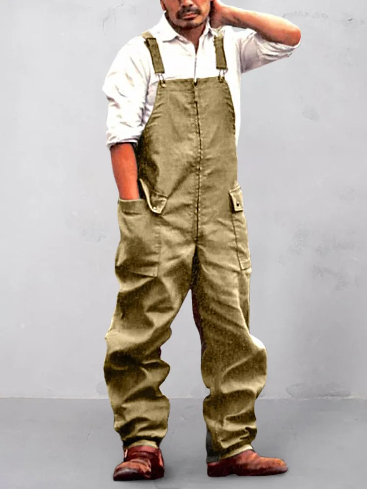 Coofandy Casual Retro Workwear With Pockets Overalls