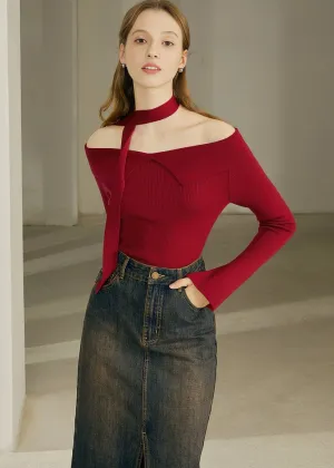 CRIMSON SHOULDER KNIT