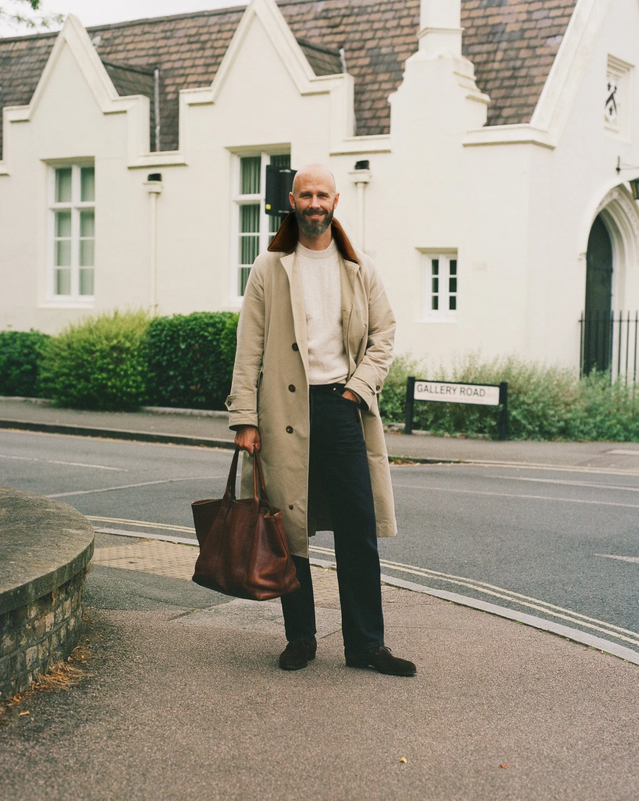 Drake's for Permanent Style Beige Rider's Raincoat