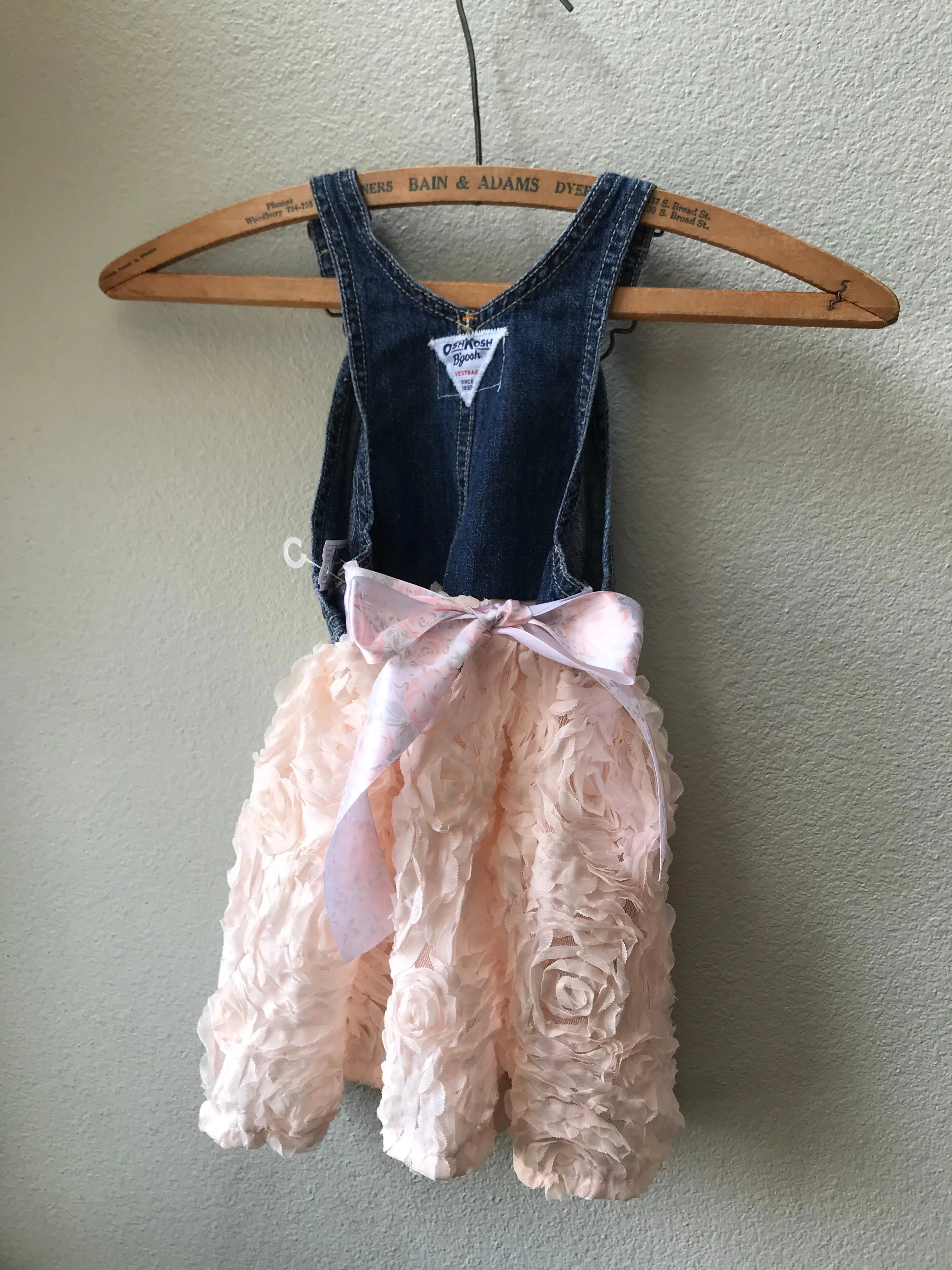 Dress Girls Denim and Lace Overalls