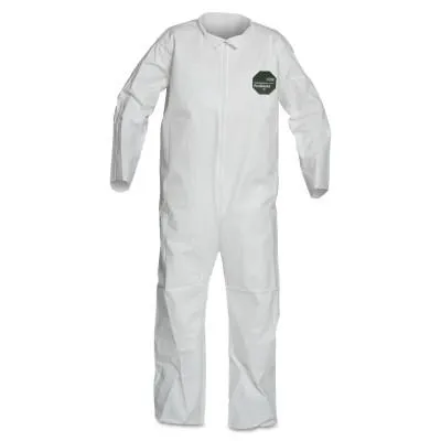 DuPont™ ProShield® 50 Collared Coveralls with Elastic Wrists/Ankles, White, 5X-Large, NB125SWH5X002500