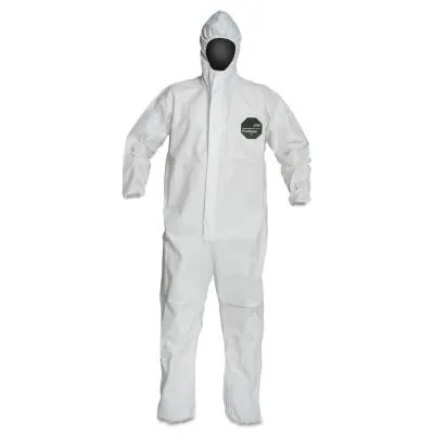 DuPont™ ProShield® 50 Hooded Coveralls with Elastic Wrists/Ankles, White, Large, NB127SWHLG002500