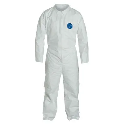 DuPont™ Tyvek® 400 Collared Coveralls w/Open Wrists/Ankles, Serged Seams, White, 3X-Large, TY120S-3XL