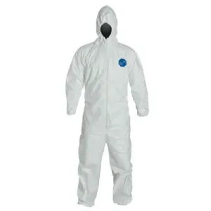 DuPont™ Tyvek® 400 Hooded Coverall w/Elastic Wrists/Ankles, White, 3X-Large, TY127S-3XL