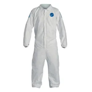 DuPont™ Tyvek 400D Coveralls with Elastic Wrists and Ankles, Blue/White, Large, TD125SWBLG0025CM