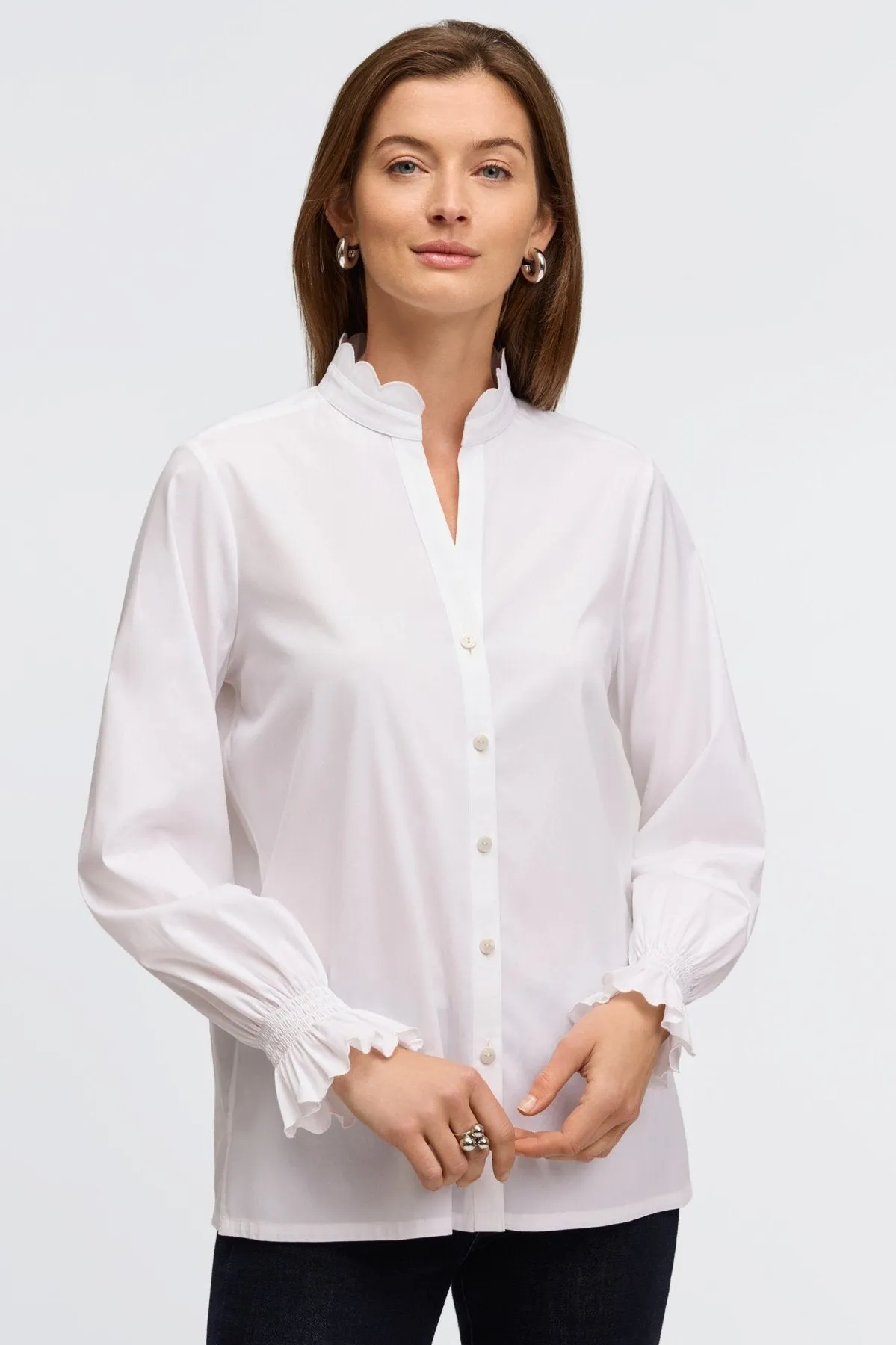 Elora No Iron Stretch Matte Sateen Shirt