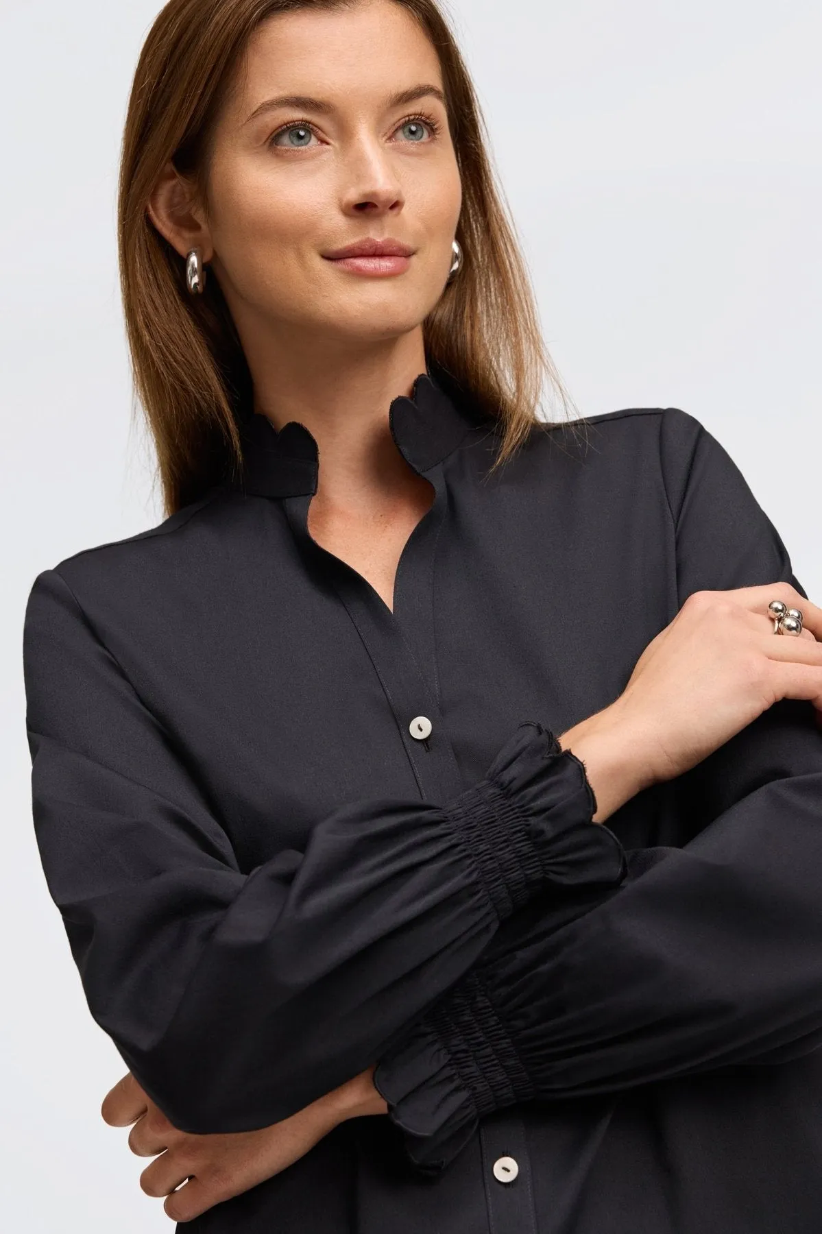 Elora No Iron Stretch Matte Sateen Shirt