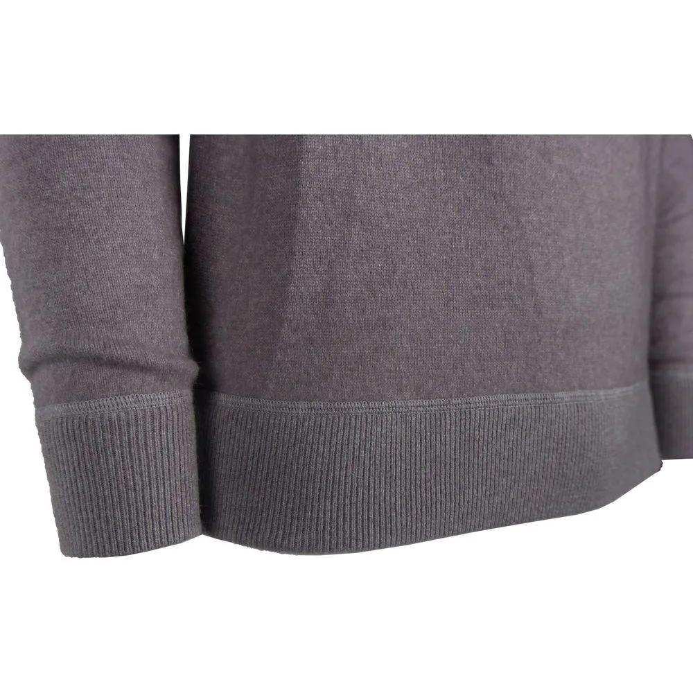 Emilio Romanelli Elegant Gray Cashmere Crew Neck Sweater