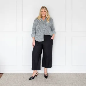 Emma stretch crop pant - black