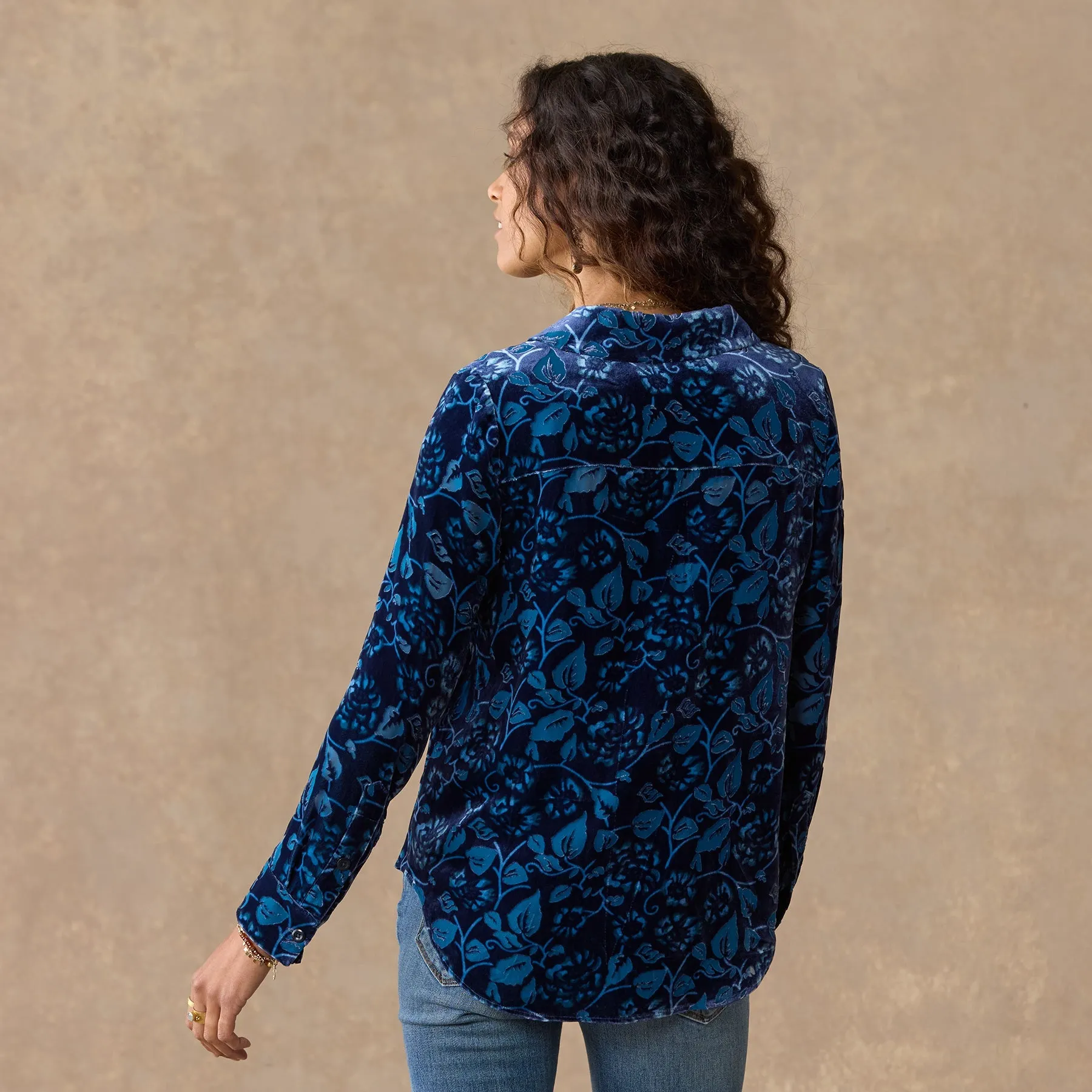 Floral Juliana Velvet Shirt