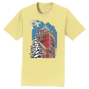 Georgia Tech Yellow Jackets Holiday Tech Building Gold T-Shirt