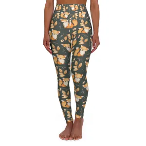 High Waisted Yoga Leggings, Fox