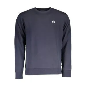 La Martina Blue Cotton Men Sweater