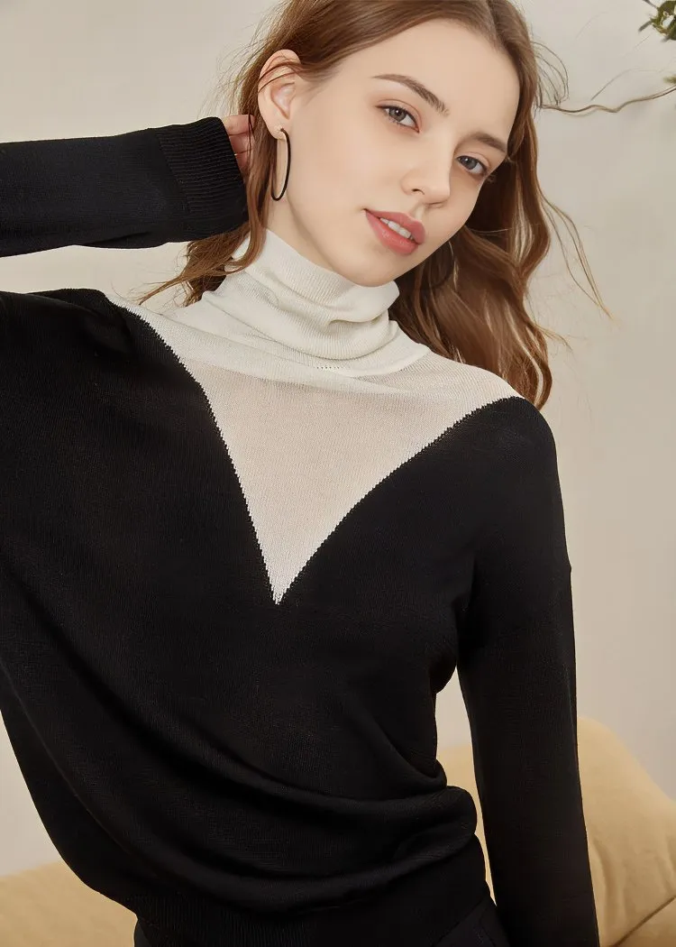 LAYERED HIGH NECK KNIT