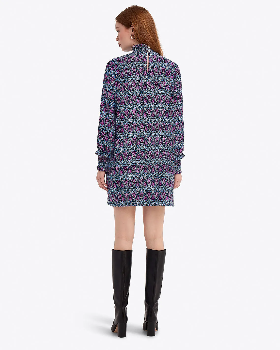 Long-Sleeve Shift Dress