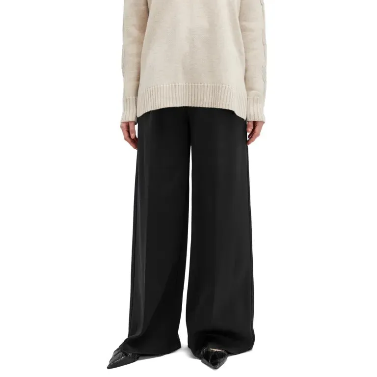 Max Mara Zinnia Scuba Wide Leg Pants, black