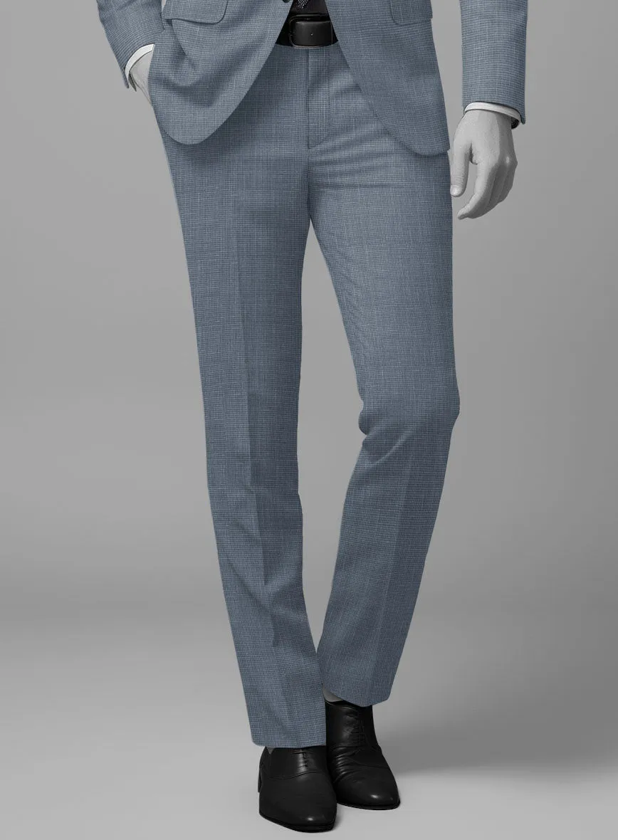 Napolean Costa Mini Houndstooth Blue Wool Pants