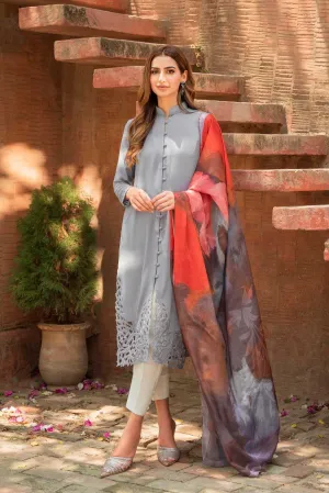 Natasha Kamal - Grey Cutwork Suit - Winter