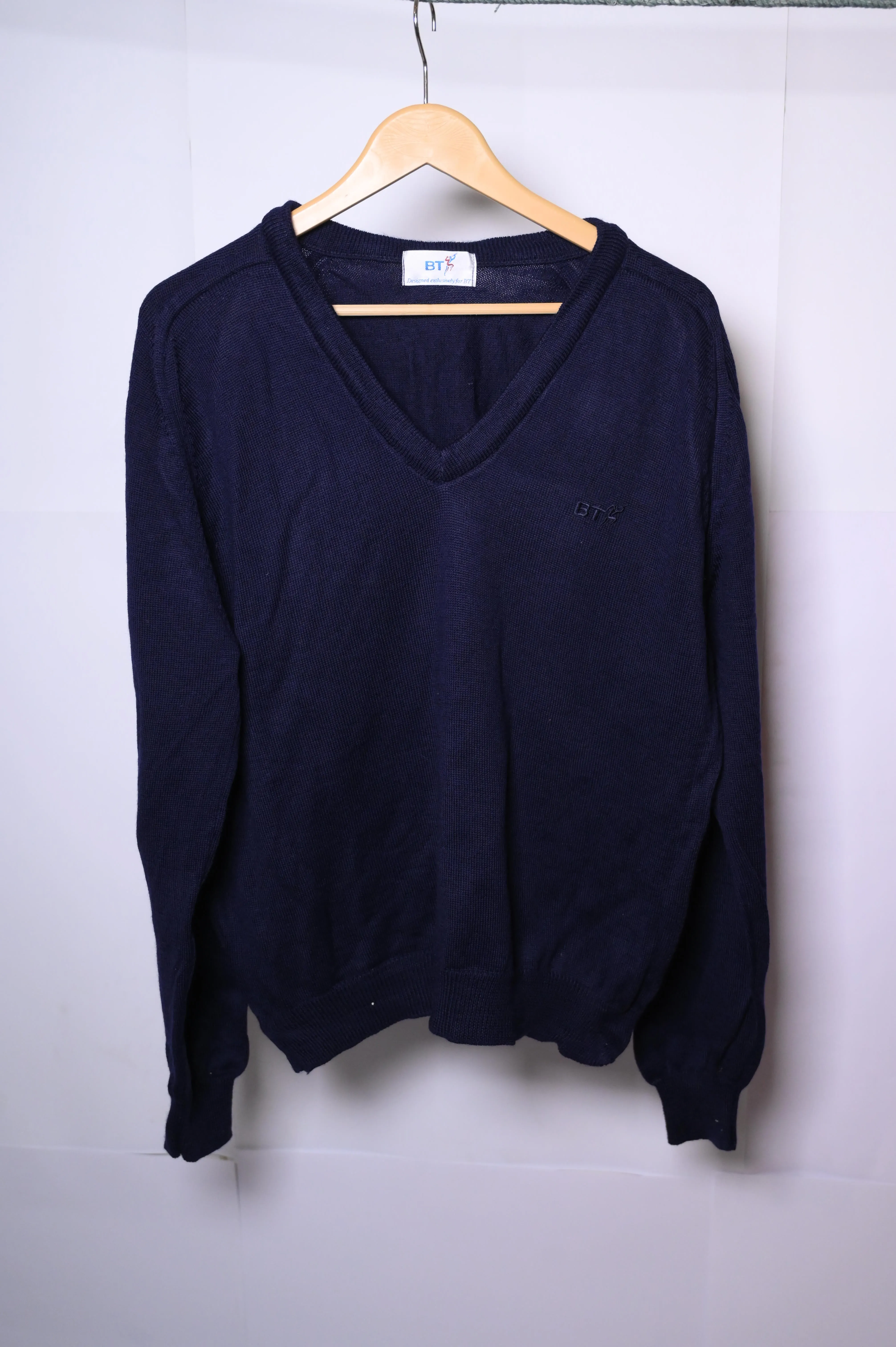 Navy Blue BT Medium Sweater (V-Neck)