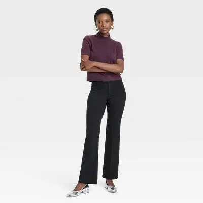 New - Women's High-Rise Flare Ponte Trousers - A New Day