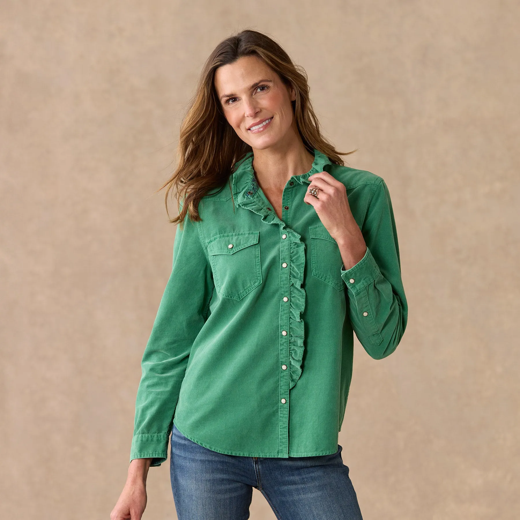 Ombeline Corduroy Shirt, Petite