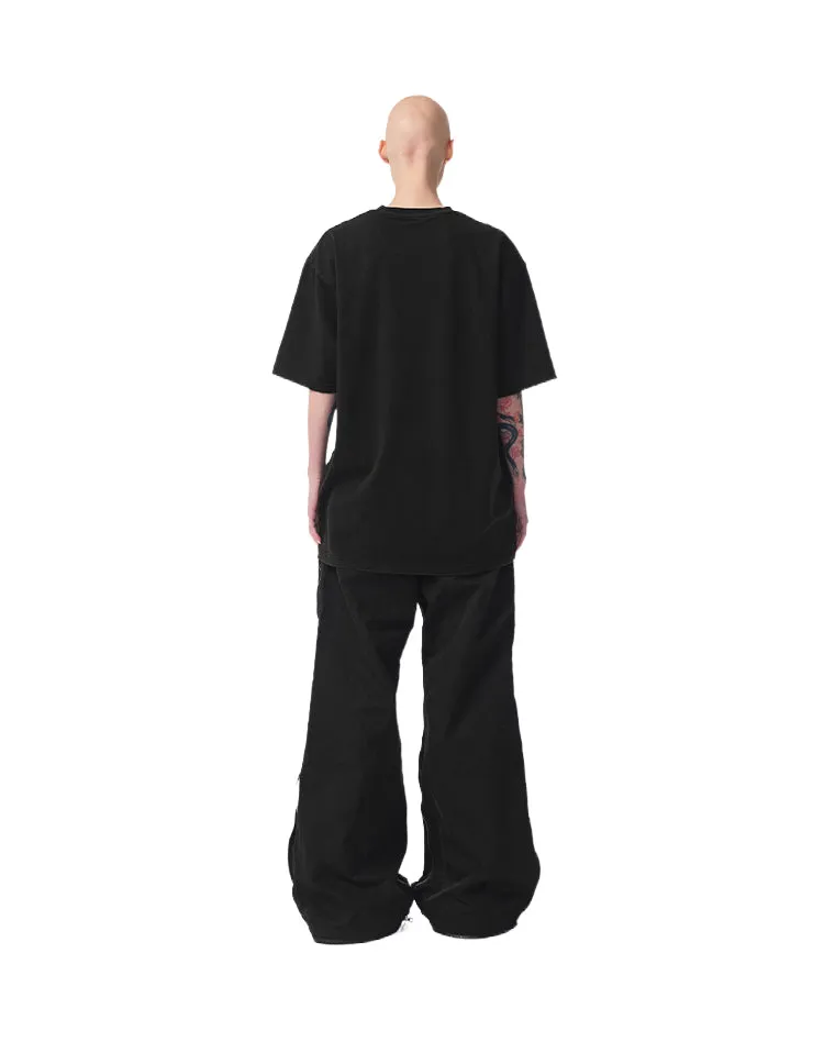 Pleated silhouette Detachable 2in1 cargo pants