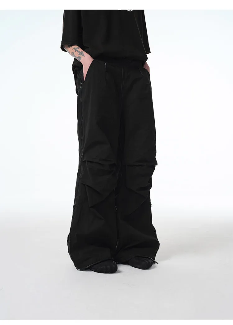 Pleated silhouette Detachable 2in1 cargo pants