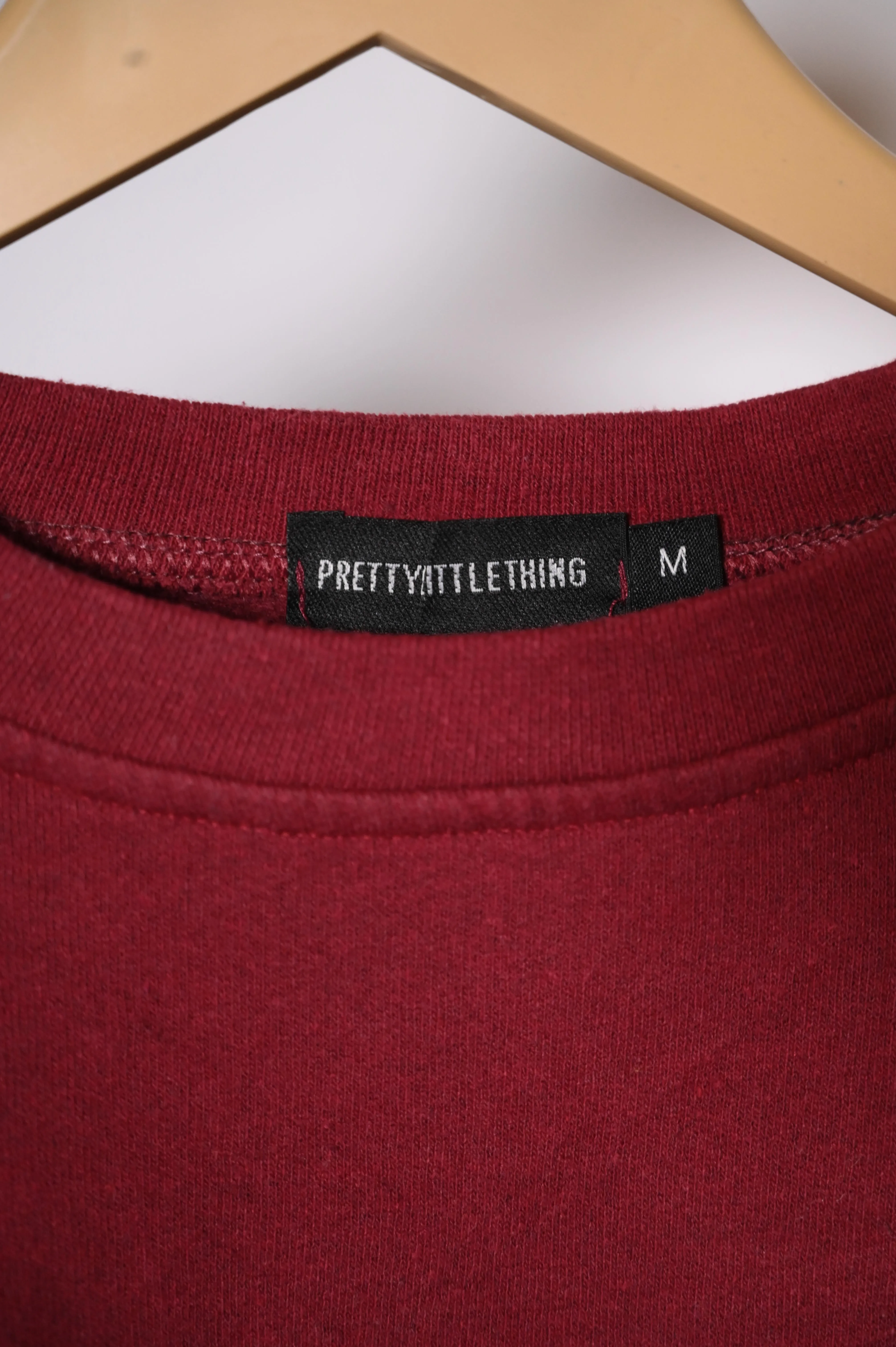 Pretty Little Thing Maroon Sweatshirt - Medium