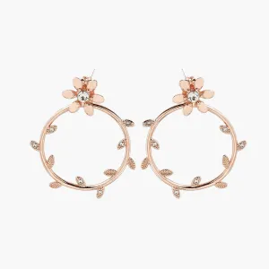 Pretty Petal Flat Hoop Earrings