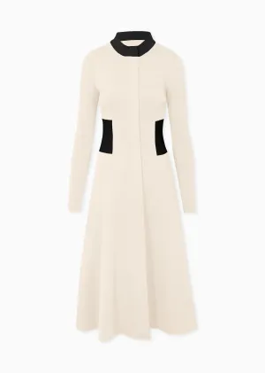 Rachela - Stretch Twill Coat Dress with Mock Neck