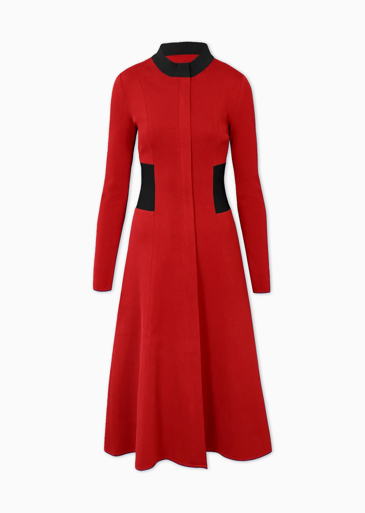 Rachela - Stretch Twill Coat Dress with Mock Neck