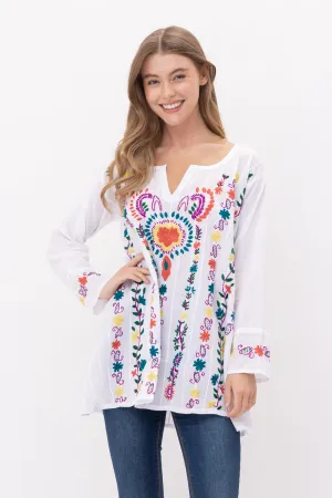 RAJ KAYA FLORAL EMBROIDERED DETAIL TUNIC