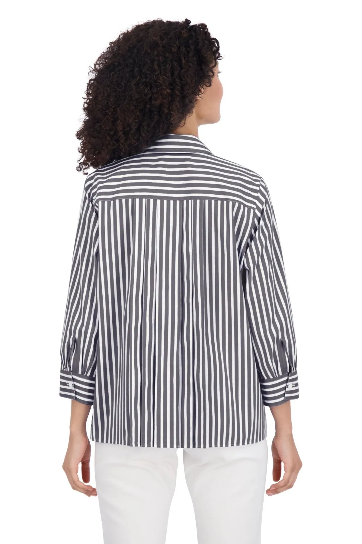 Sandra Stretch No Iron Stripe Shirt